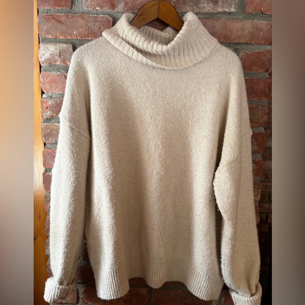 Cozy Cream Turtleneck Sweater - Women's